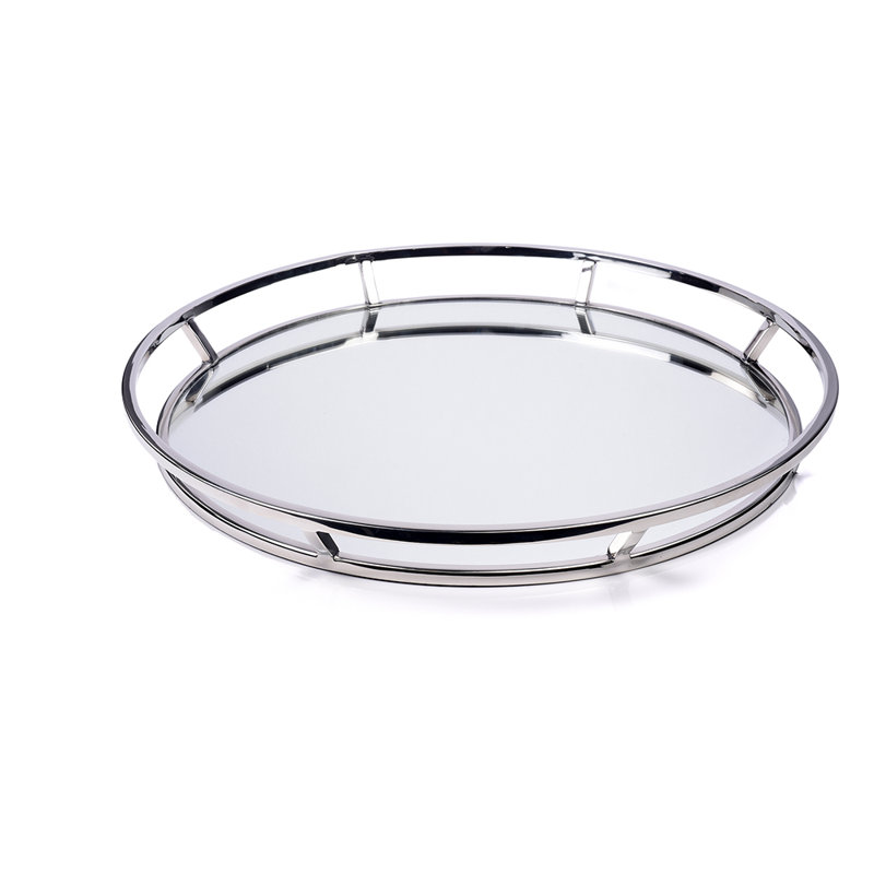 Coward Mirrored Serving Tray, 2" H x 20.5" W x 20.5" D