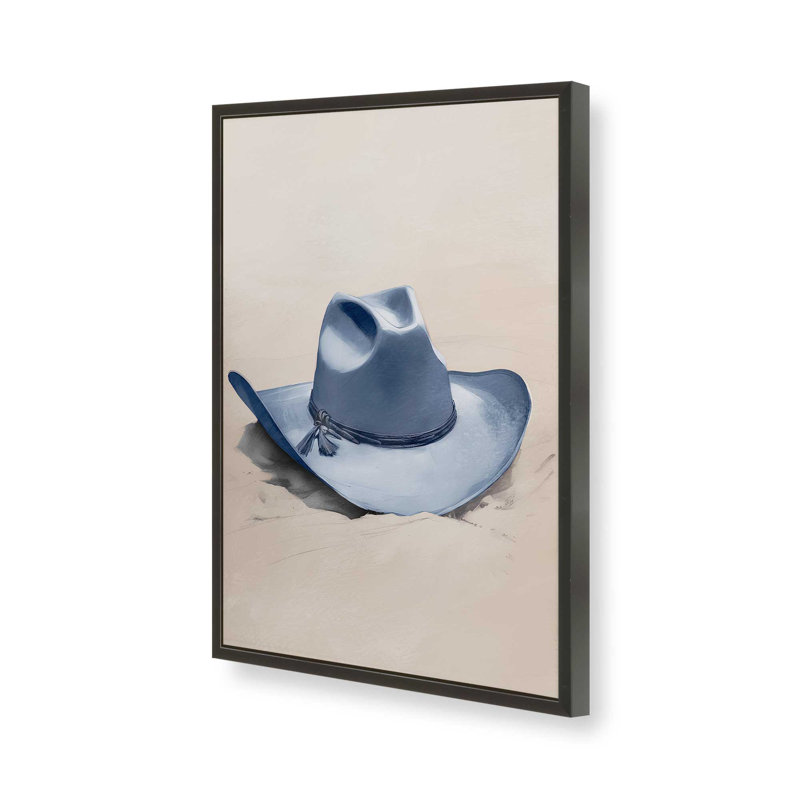 «Cowboy Essentials» en bleu II, H 15 po x l 12 po, Noir satiné