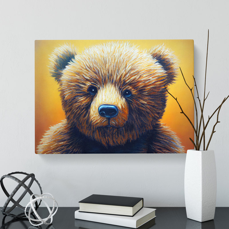 Mind Blowing Teddy Bear - Wrapped Canvas, 40cm H x 60cm W x 3cm D