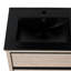 Meuble-lavabo de 24 po avec bol en céramique noire et 2 tiroirs