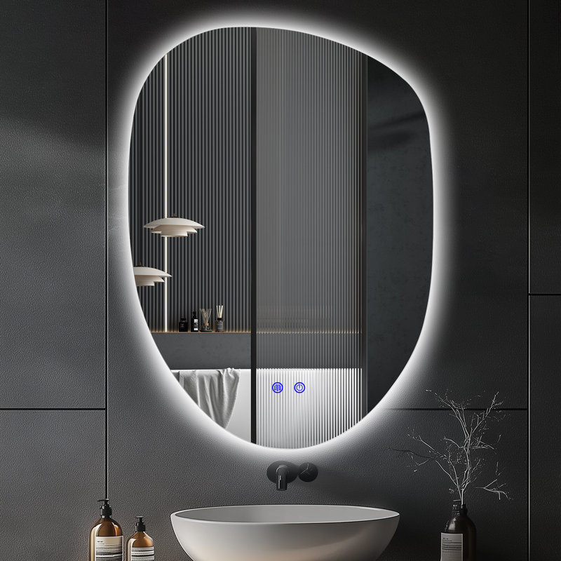 Miroir mural anti-buée Dibbrun, Asymétrique, 23 po x 32 po