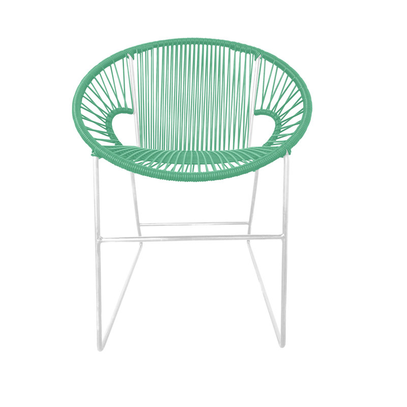 Chaise de patio Puerto, Menthe / Blanc