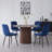 Brown Dining Chair | Velvet, Metal | Kitchen, Living Room, Bedroom | Upholstered Cushion Seat-94018601