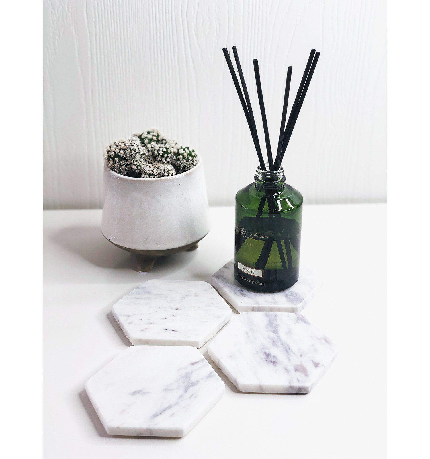 Hexagon Marble Coaster