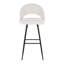 Tabouret de bar à hauteur fixe en métal et tissu avec repose-pieds carré - ensemble de 2-125535672-125535675