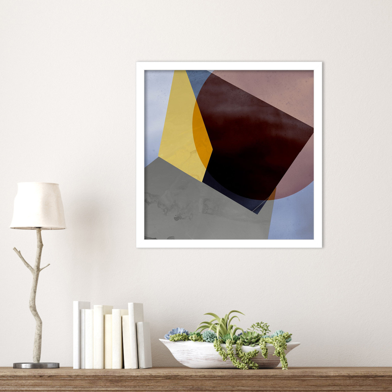Flagler "Essentially Minimal II" Print, 17" H x 17" W, White