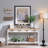 Naiyeli 60"W Long 2-Tone Rustic Farmhouse Console Pine Table with 4 Drawer and Shelf-593463203
