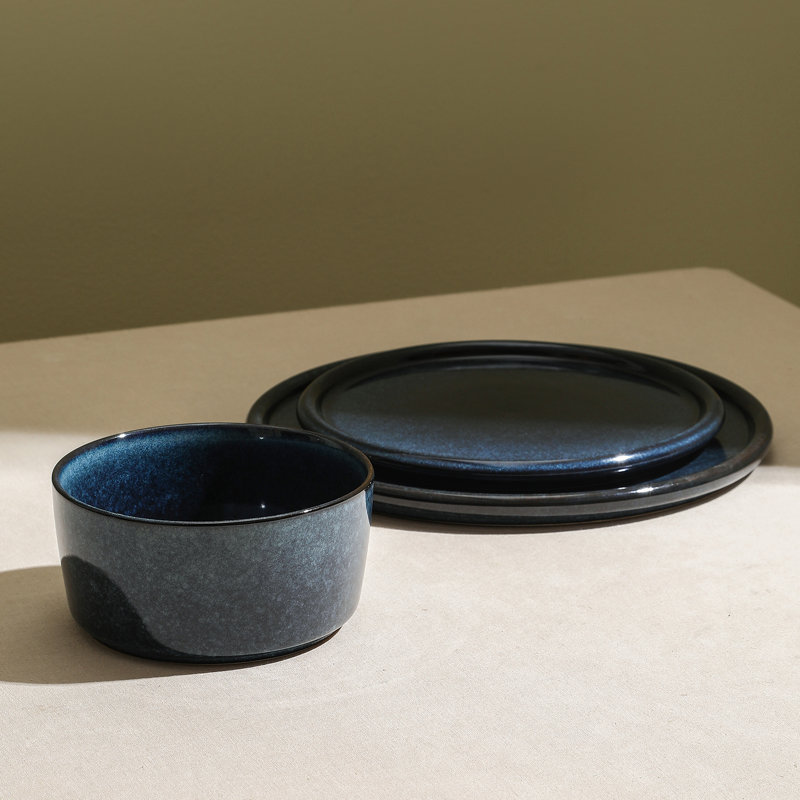 Stone Lain Eden 24-Piece Dinnerware Set Stoneware, Blue