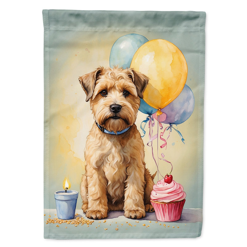 Drapeau de jardin «Happy Birthday», Terrier irlandais