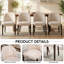 Ensemble de 2 chaises de salle à manger en bois, chaise de salle à manger rembourrée en tissu moderne, chaise de salle à manger de style maison de campagne, beige-925745519-925745516