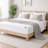 Queen Mattress Protector, Pocket Design, Waterproof Cream White Fabric