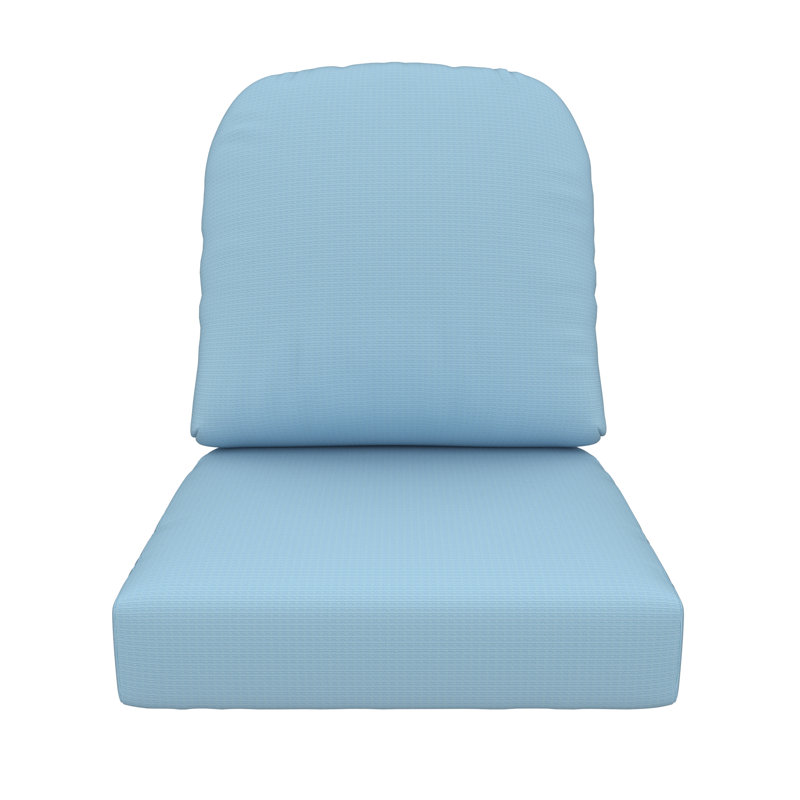 Outdoor Sunbrella® Seat/Back Cushion, Canvas Air Blue Sunbrella® Canvas