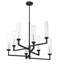  Lustre réglable 8 lumières Folsom en noir mat avec détails en chrome poli-582517424-582517439