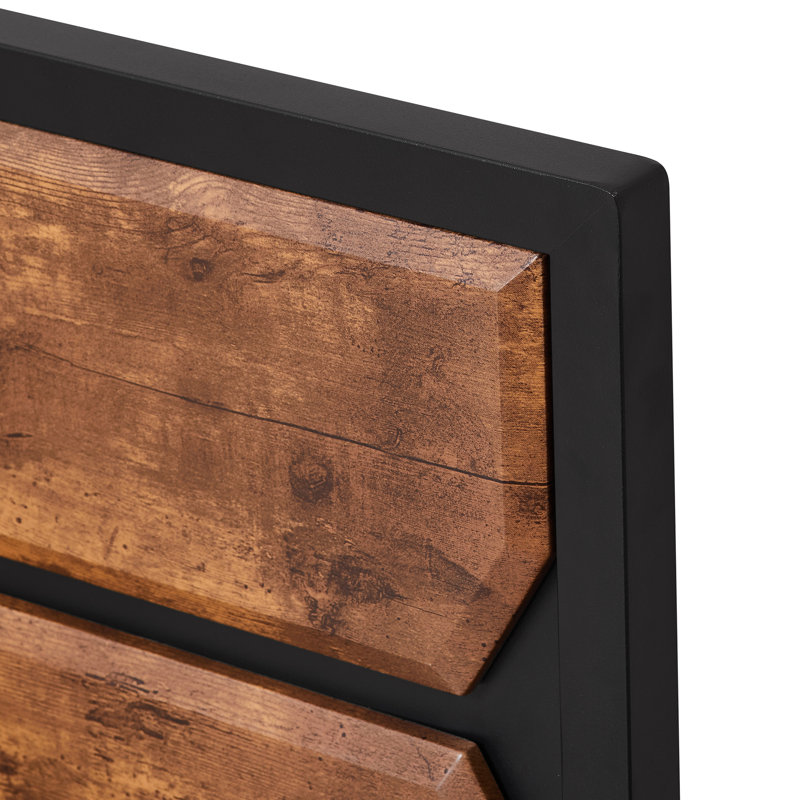 Lit plateforme Kempst, Simple, Brun