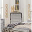 Commode texturée en relief de style commode moderne 1 pièce pour chambre à coucher