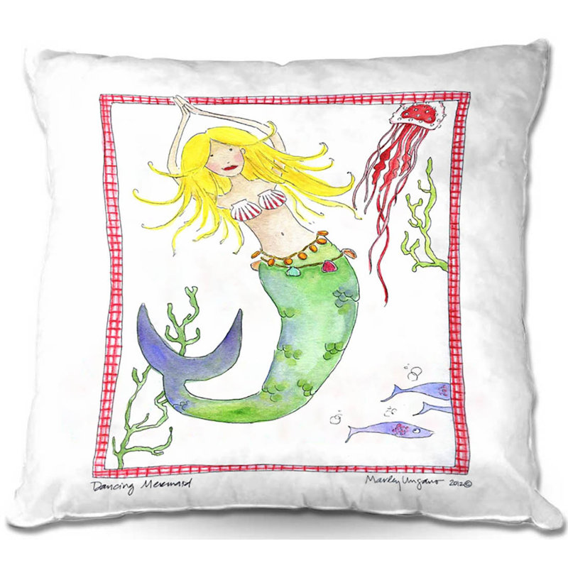  Coussin Couch Dancing Mermaid, 16 po x 1 po