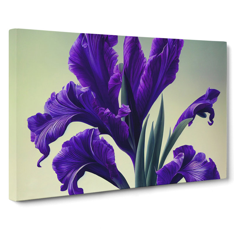 Inspiring Iris Flowers - Wrapped Canvas, 35cm H x 50cm W x 3cm D