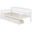 Lit de jour simple en bois de pin avec deux tiroirs de rangement-1369658787