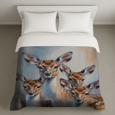 Group Of Deer Illustration Duvet Covers