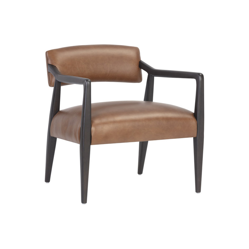 Lounge Chair, Brown Genuine Leather