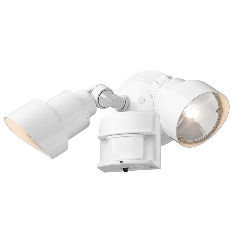 Mckeehan 24-Watt LED Outdoor Security Spot Light with Motion Sensor, White