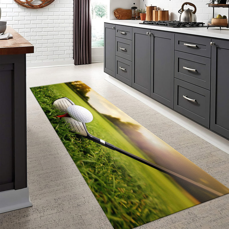 Printed Goblen Fabric Rug with Intricate Floral and Geometric Design Perfect for Adding Elegance to Your Living Room or Bedroom