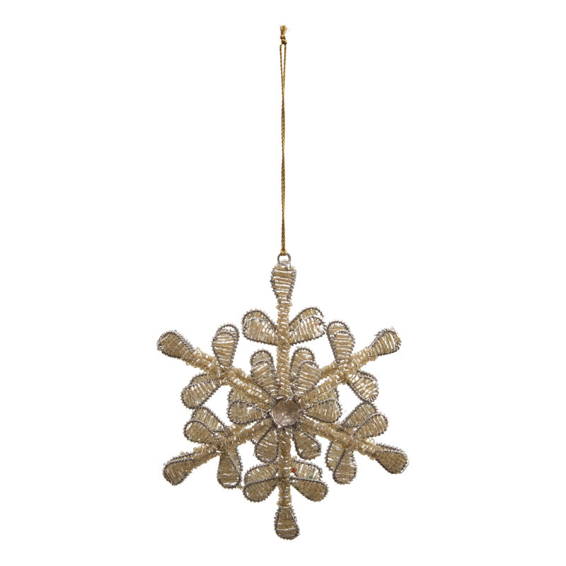 Bead Snowflake Holiday Shaped Ornament