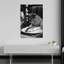 Cat Stares At Fish Elegant Contemporary Cat Fish Wall Art Print 1 Piece Wrapped Canvas Wall Art-364059718