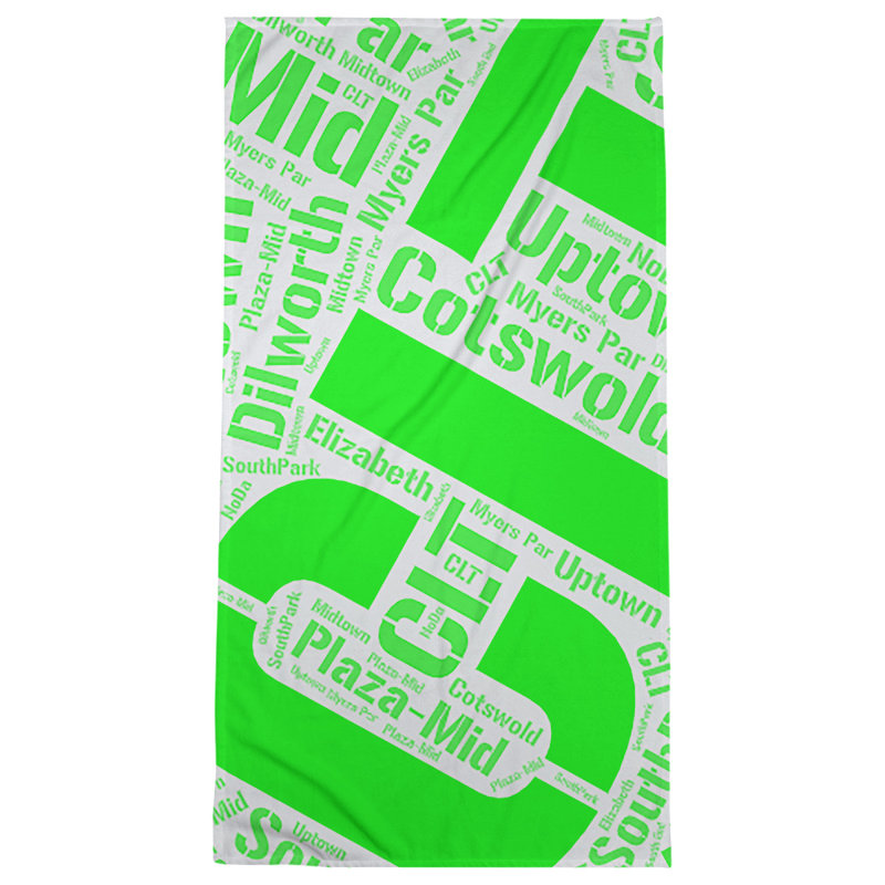 Bath Towel, Green, Poly/Cotton, Charlotte
