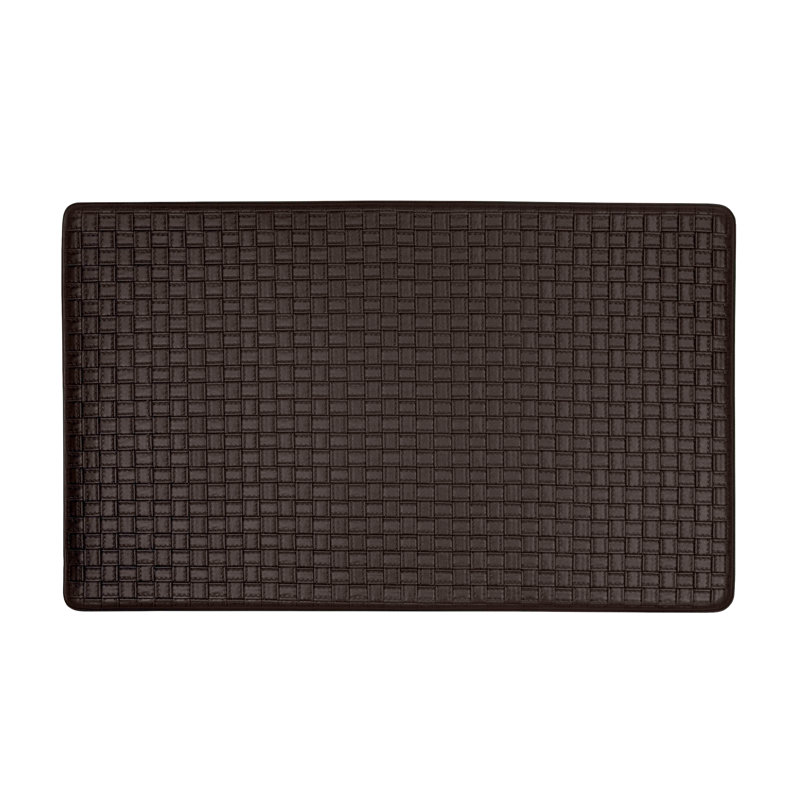 Tapis tissé gaufré anti-fatigue, Noir, Rectangle 1 pi 6 po x 2 pi 6 po