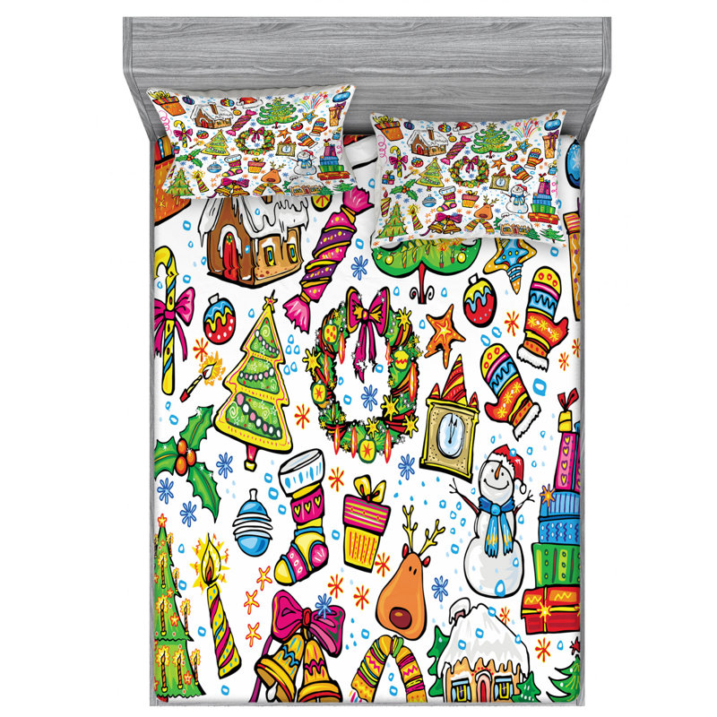 Microfiber Sheet Set, Queen Sheet Set with Fitted Sheet