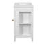 Meuble-lavabo de 36 po avec 2 portes à fermeture douce, armoire de rangement moderne à 3 tiroirs avec cadre en bois massif