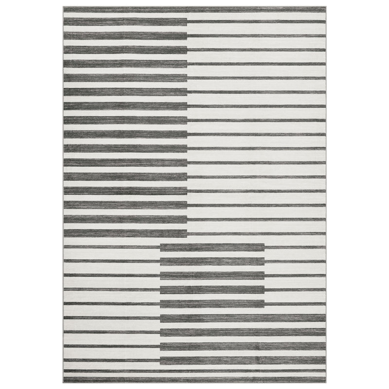 Washable Rugs Area Rugs for Living Room Modern Abstract Rugs for Bedroom,Dining Room,Low Pile Carpet Non Slip Rubber Backing,Neutral Accent Rug for Nursery Home Office