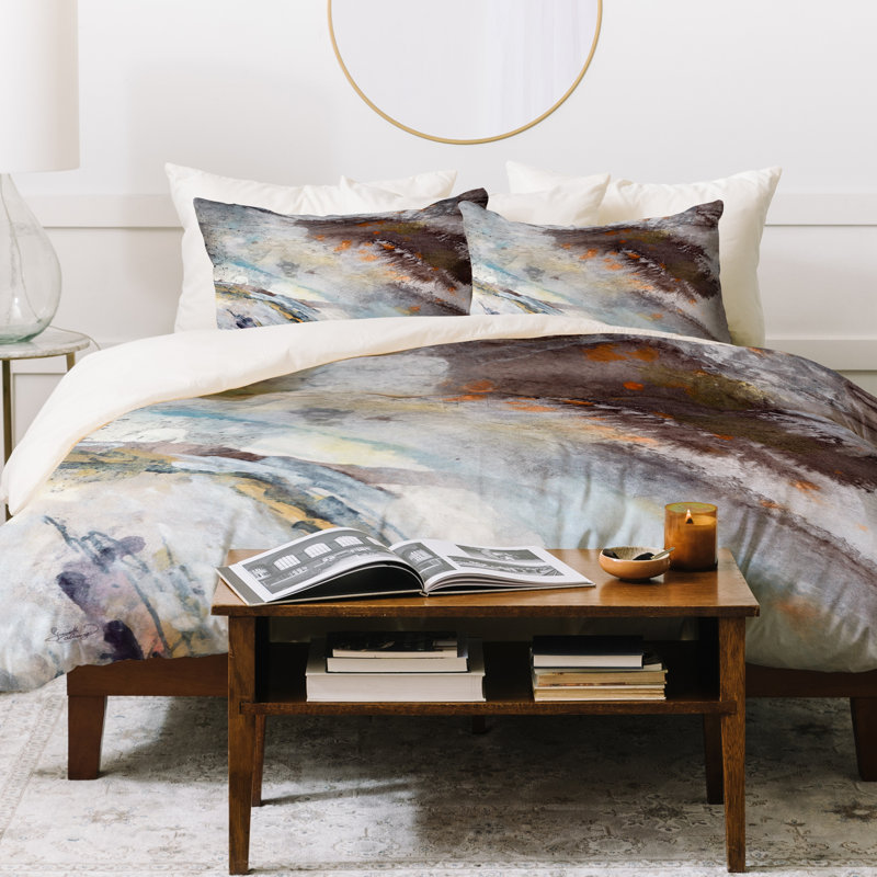 Rustic Polyester Abstract Duvet Cover, Twin XL