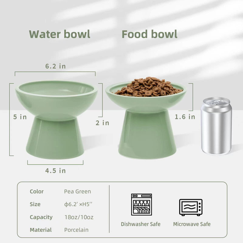 Rurik Elevated Feeder, Green
