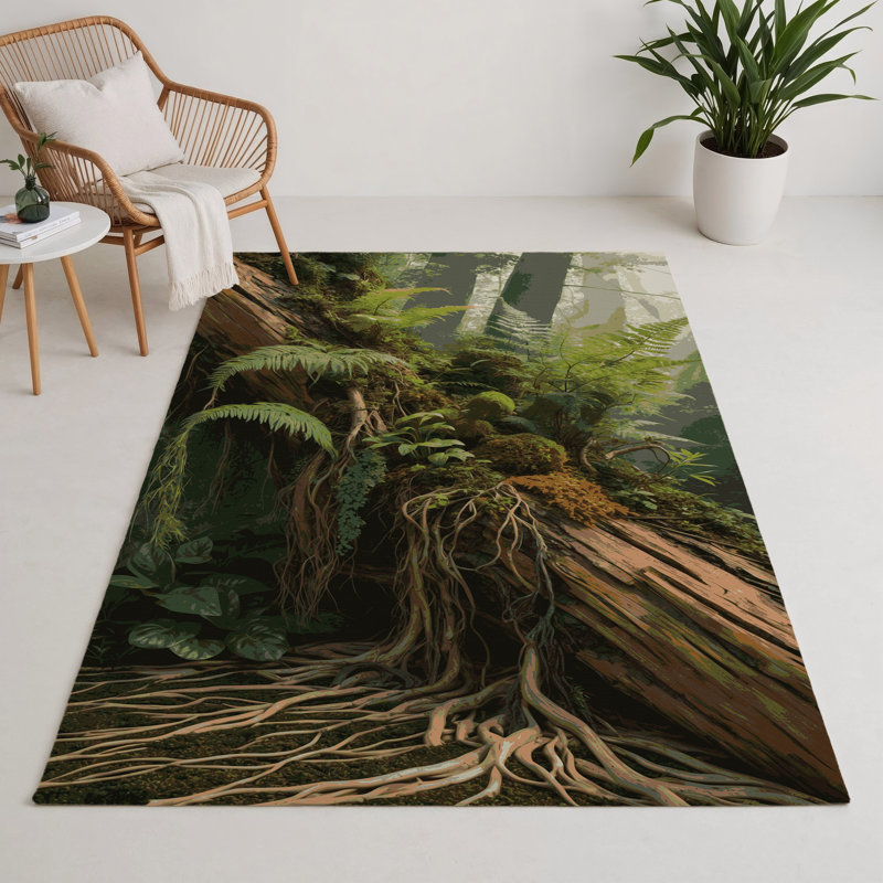 Tapis d'intérieur et d'extérieur brun Nature, Rectangulaire 3 pi x 5 pi