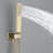 LCD Temperature Display Digital Shower System with 9.8" Rainfall Shower Head and Handheld Spray, Rough-in Valve-99834779