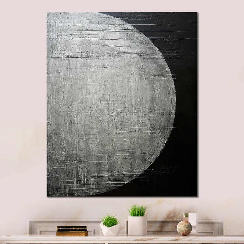 " Black Silver Moon Solitude ", 32" H x 16" W x 1" D