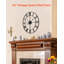 Horloge murale, 61 cm (24 pouces), chiffres romains, silencieuse, à piles, style classique, ronde, noire.