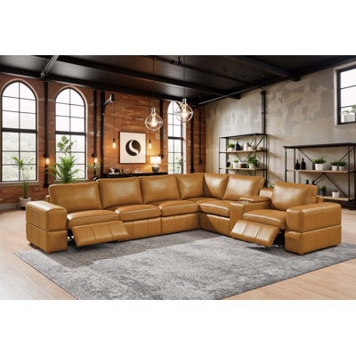 Canapé modulaire inclinable en cuir Thameskinsbury