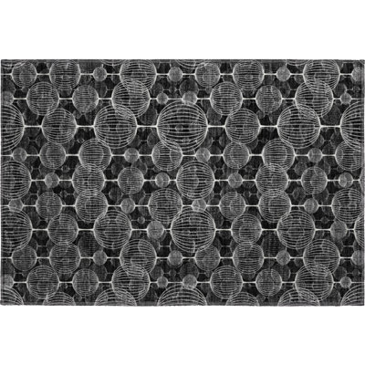 Premium Machine Washable Prisco Black Rug