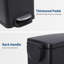 Ensemble de poubelle en acier inoxydable Gal, poubelles minces avec pédale pour la cuisine et la salle de bain-122299501