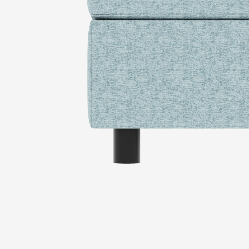 Modular Sectional Couch With Storage Under Seat, Sleeper , 2Pcs Antique Blue Chenille Fabric Living Room High Sponge, , 250 Lbs Weight Capacity