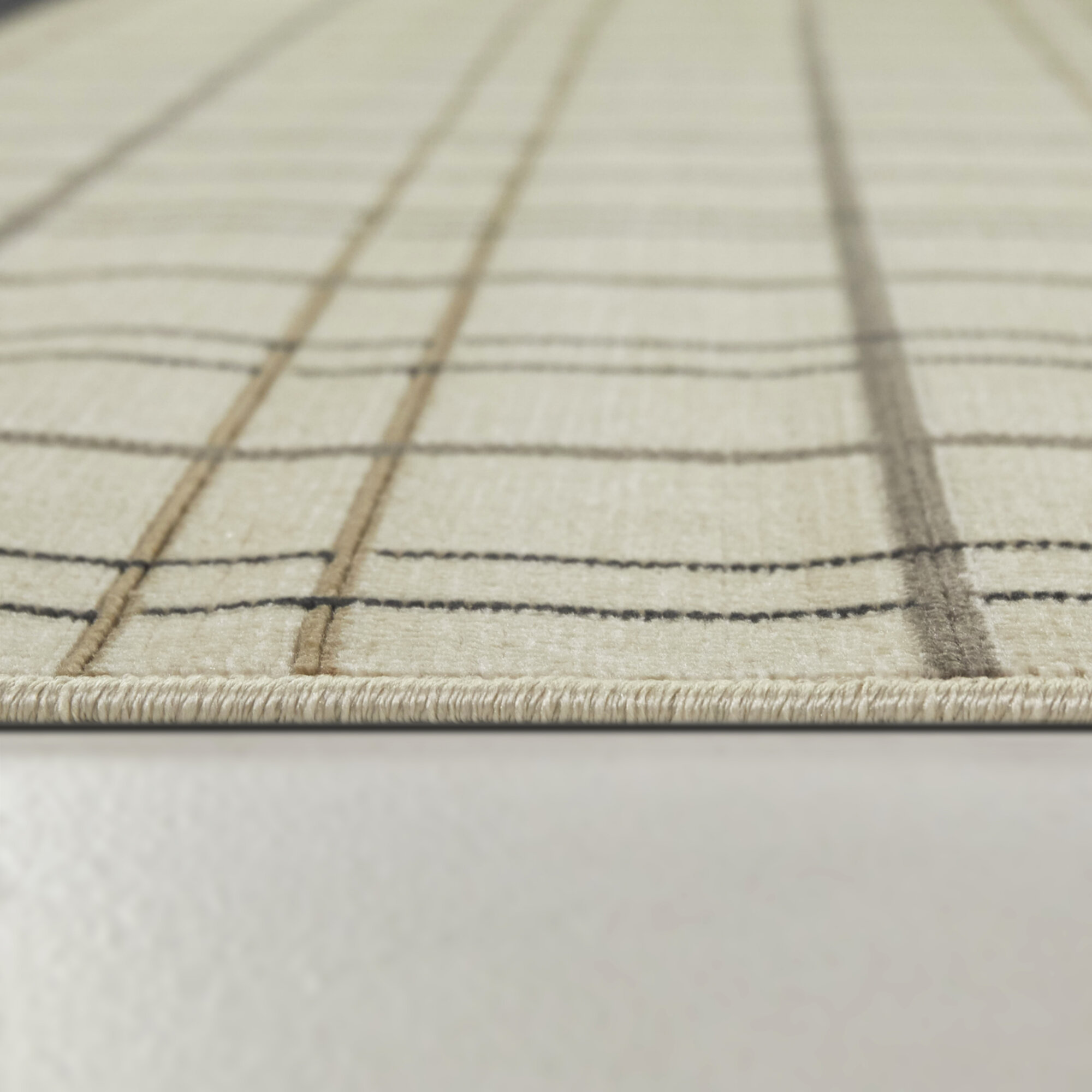 Lyonel Cream Recycled Fibers Rug, Rectangle 5'3" x 7'
