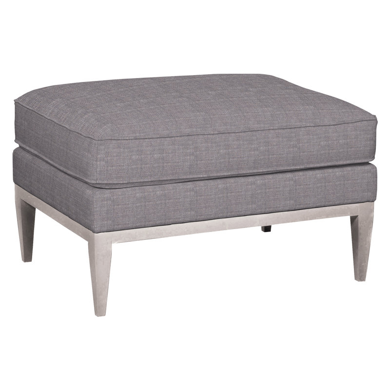 Repose-pieds Camilla, Chenille nomade ardoise Crypton®, Gris tourterelle