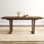 Table de salle à manger extensible en bois massif avec pieds de traîneau, table de salle à manger de style campagnard pour la cuisine