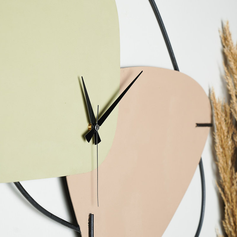 Horloge murale décorative, Vert/brun