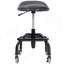 Siège de magasin à roulettes rembourré avec roulettes, tabouret de mécanicien à hauteur ajustable pour garage, atelier, maison