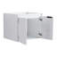 Meuble-lavabo mural 24 po avec lavabo en résine, 2 charnières à fermeture en douceur, fixation à flotteur, blanc brillant et portes de salle de bain élégantes, fixation, look contemporain, installation facile à nettoyer