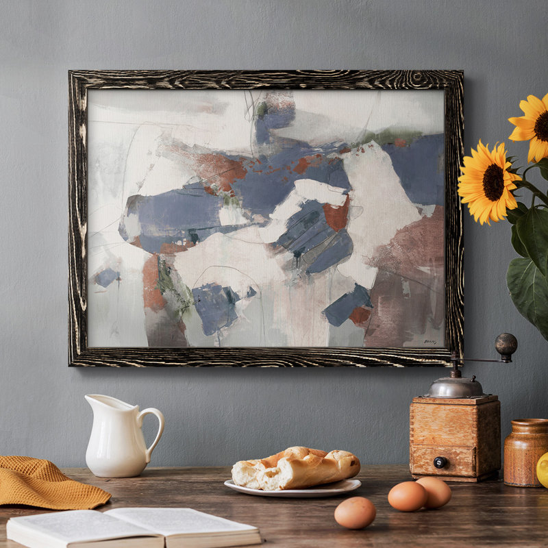 «Blue Abstract», reproduction sur toile flottante, H 14 po x l 20 po x P 1,5 po, Noir